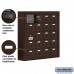 Salsbury Cell Phone Storage Locker - with Front Access Panel - 5 Door High Unit (5 Inch Deep Compartments) - 20 A Doors (19 usable) - Bronze - Surface Mounted - Resettable Combination Locks
